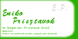 eniko prisztavok business card